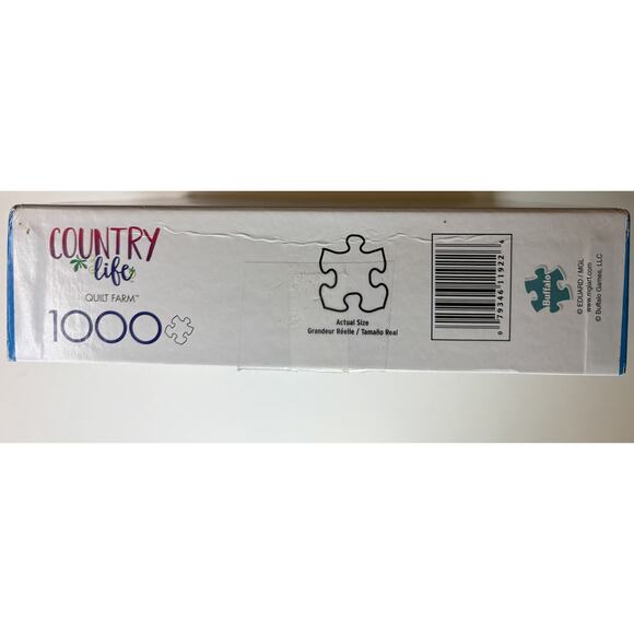 Buffalo Quilt Farm Country Life 1000-Piece Jigsaw Puzzle with Poster-Gently Used - Picture 2 of 3